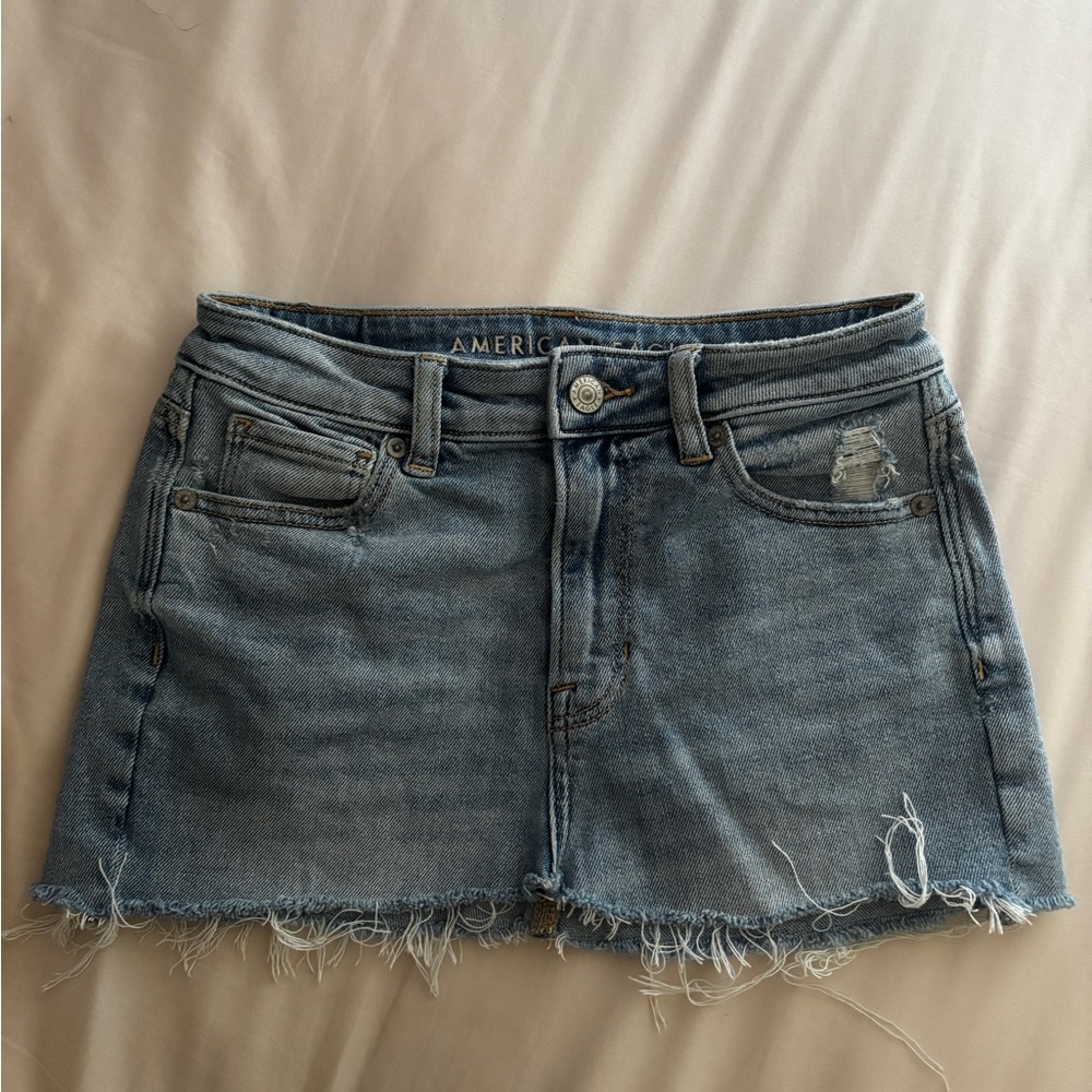 American Eagle Light Blue Denim Skirt